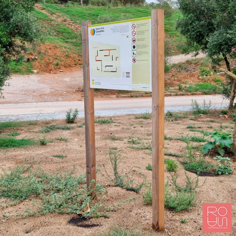 Cartellera de Fusta per a Circuits Exteriors: Parkour, Biosaludable i Caní